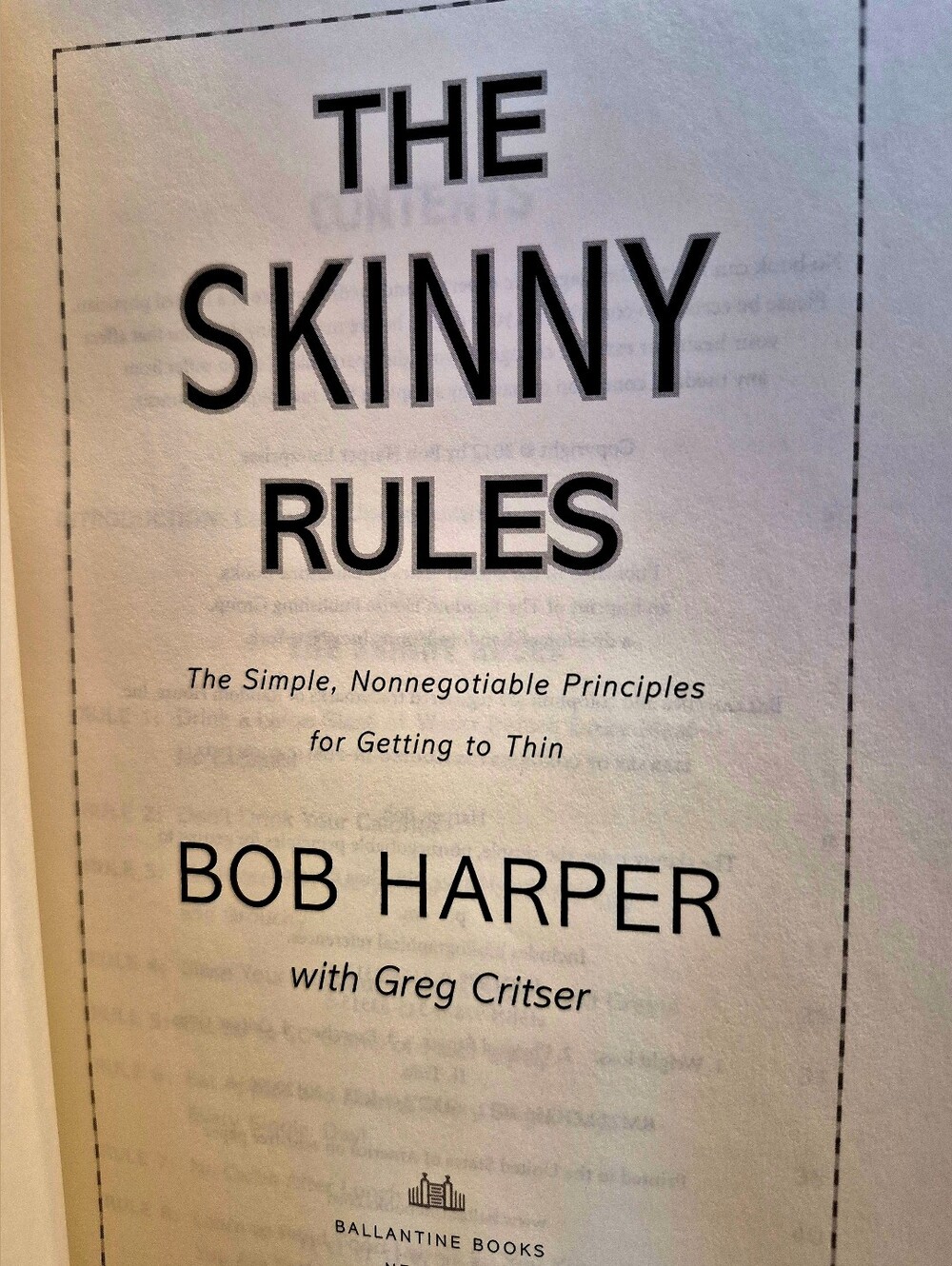 Bob Harper - The Skinny Rules - Hardcover